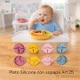 PLATO SILICONA CON SOPAPA LISOS 