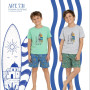 PIJAMA NIñO REMERA M/C + SHORT ESTAMPADO T.4 AL 16