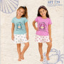 PIJAMA NIñA REMERA M/C ESTAMPADA C/ SHORT T.4 AL 16