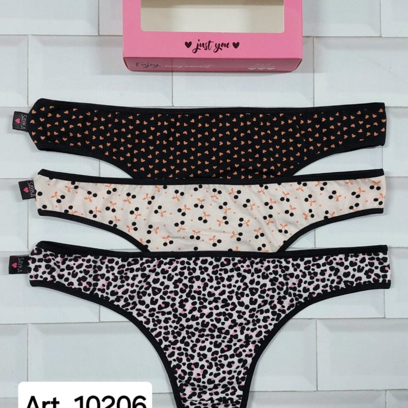 PACK X 3 COLALES ALGODN C/ ÑYCRA ESTAMPA
