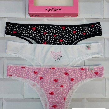 PACK X3 VEDETINA ALGODON/LYCRA ESTAMPADA T.UNICO