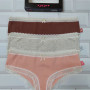 PACK X 3 CULOTTE CLASICO ALG. Y LYCRA C/ PUNTILLA T. UNICO 