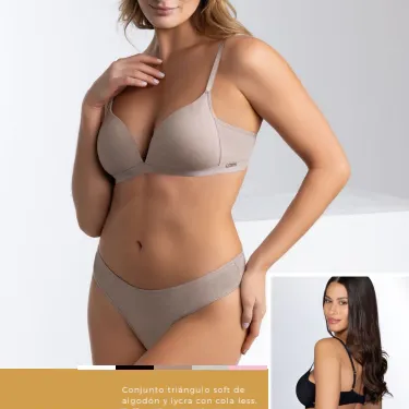 CONJUNTO TRIANGULO SOFT ALGODON/LYCRA COLALESS T.105AL110.