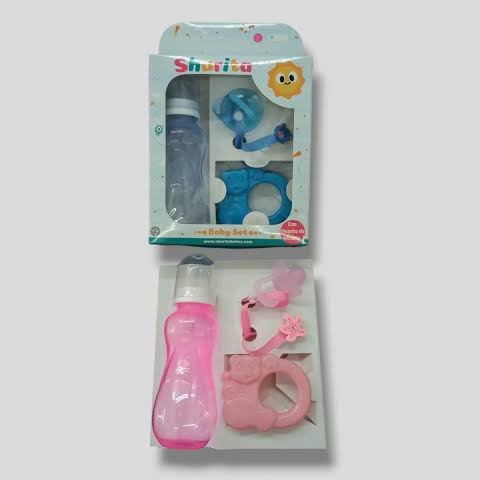 SET CAJA MAMADERA TRANSLUCIDA CON ACCESORIOS 