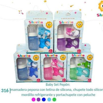 SET CAJA MAMADERA PEPONA CON ACCESORIOS