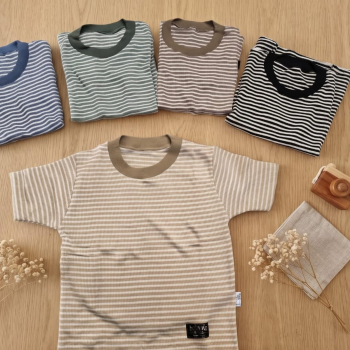 REMERA NIÑO WAFLE TEJIDA RAYADA C/ ETIQUETA T.4 AL 14