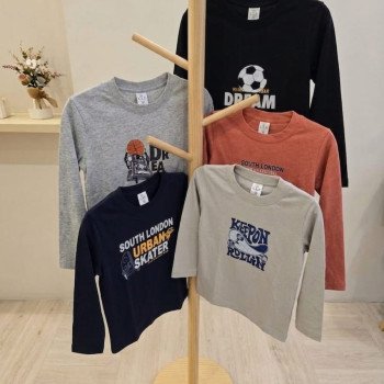 REMERAS M/L NIñO C/ ESTAMPA VARIAS