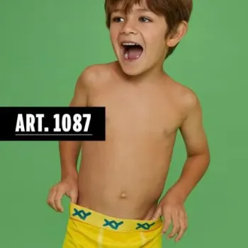 BOXER LISO NIÑO ALGODON Y LYCRA T.2AL14