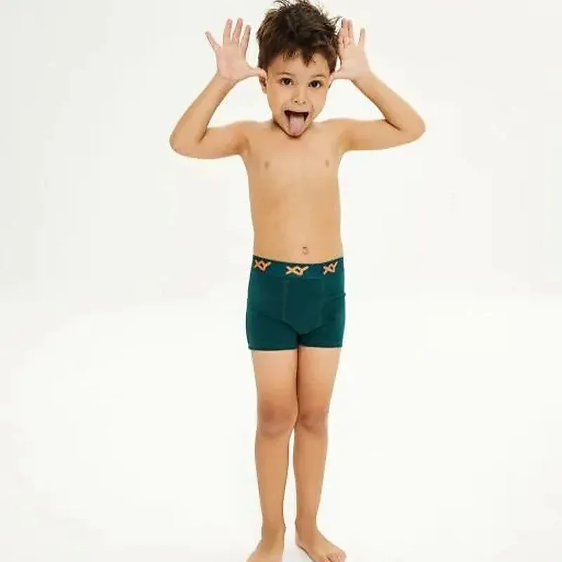 BOXER LISO NIÑO ALGODON Y LYCRA T.2AL14