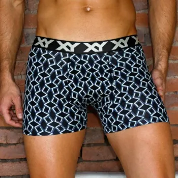 BOXER HOMBRE ESTAMPADO ALGODON/LYCRA GEOMETRICO CUADRADO T.SAL2XL