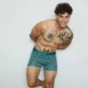 BOXER HOMBRE ESTAMPADO ALGODON/LYCRA GEOMETRICO CUADRADO T.SAL2XL