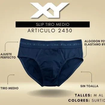 SLIP HOMBRE ALGODON/LYCRA LISO T.SAL3XL