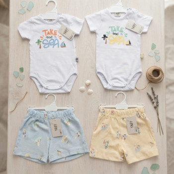 CONJUNTO C/ BODY M/C ESTAMPA +SHORT ESTAMPADO T.0/3 AL 12/18