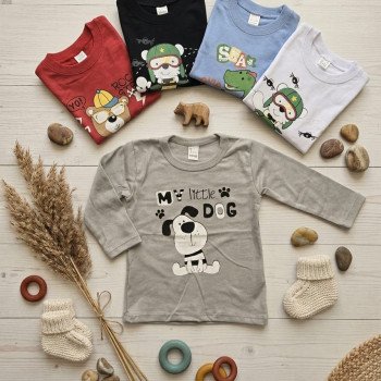 REMERA BB CON ESTAM. VARIAS.  BABY M/L