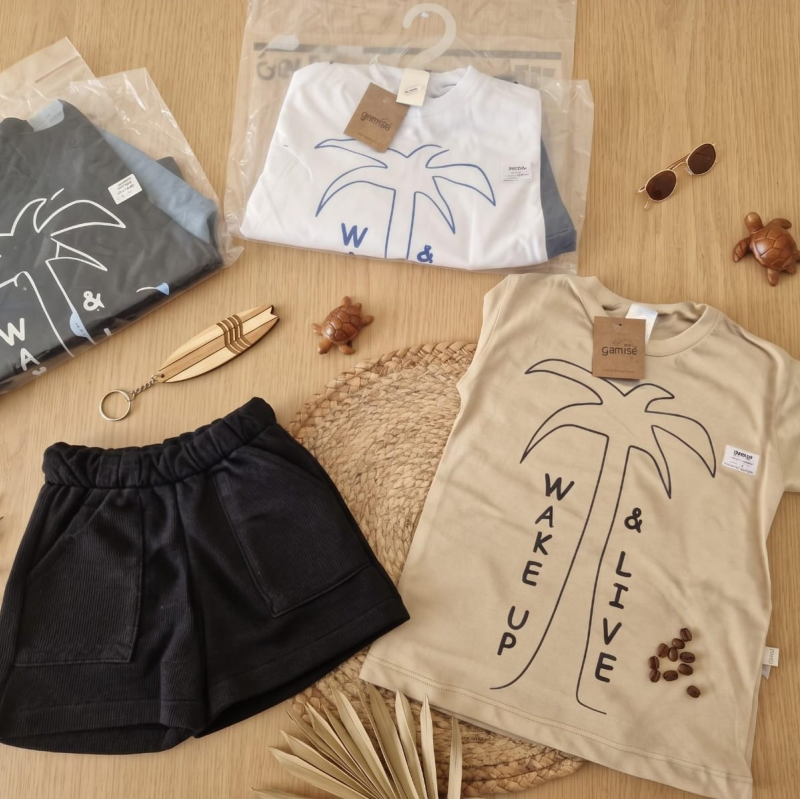 CONJUNTO NIÑO CON REMERA ESTAMPA + SHORT T.2 AL 8