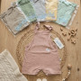 JARDINERO ALGODON LISO CON BROCHE BEBE/A T:1AL5