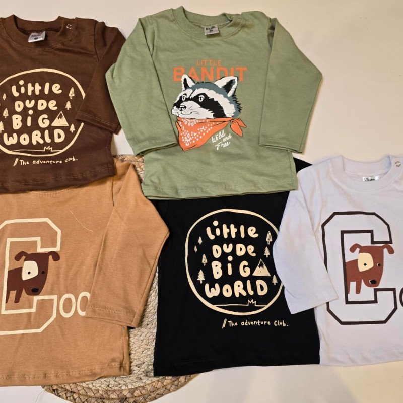 REMERA BEBE C/ ESTAMPA PEINADO 