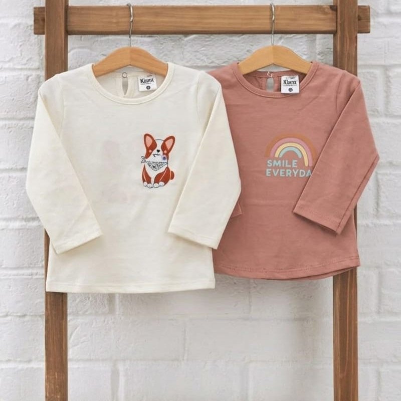 REMERA BEBA M/L DOBLE ESTAMPA