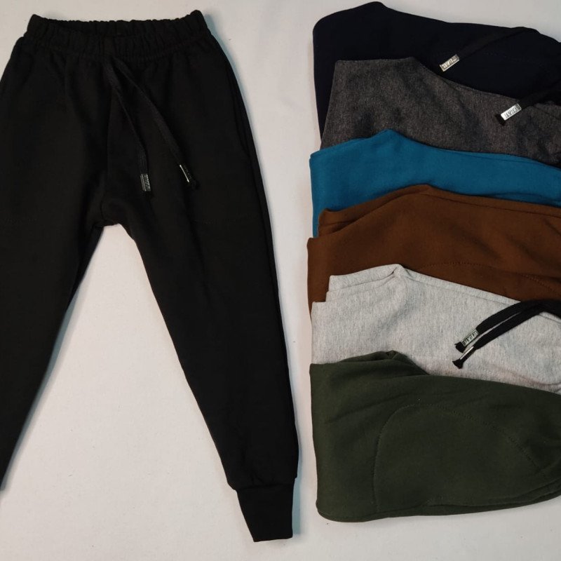PANTALON FRIZADO NIÑO C/ PUÑO VARIOS COL