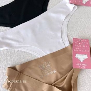 BOMBACHA VEDETINA CORTE LASER COLOR AVELLANA T.S AL XL POR DOCENA