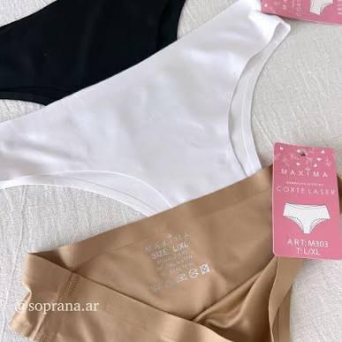 BOMBACHA VEDETINA CORTE LASER COLOR AVELLANA T.S AL XL POR DOCENA