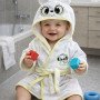 BATA DE TOALLA CON CAPUCHA OSITO BORDADO