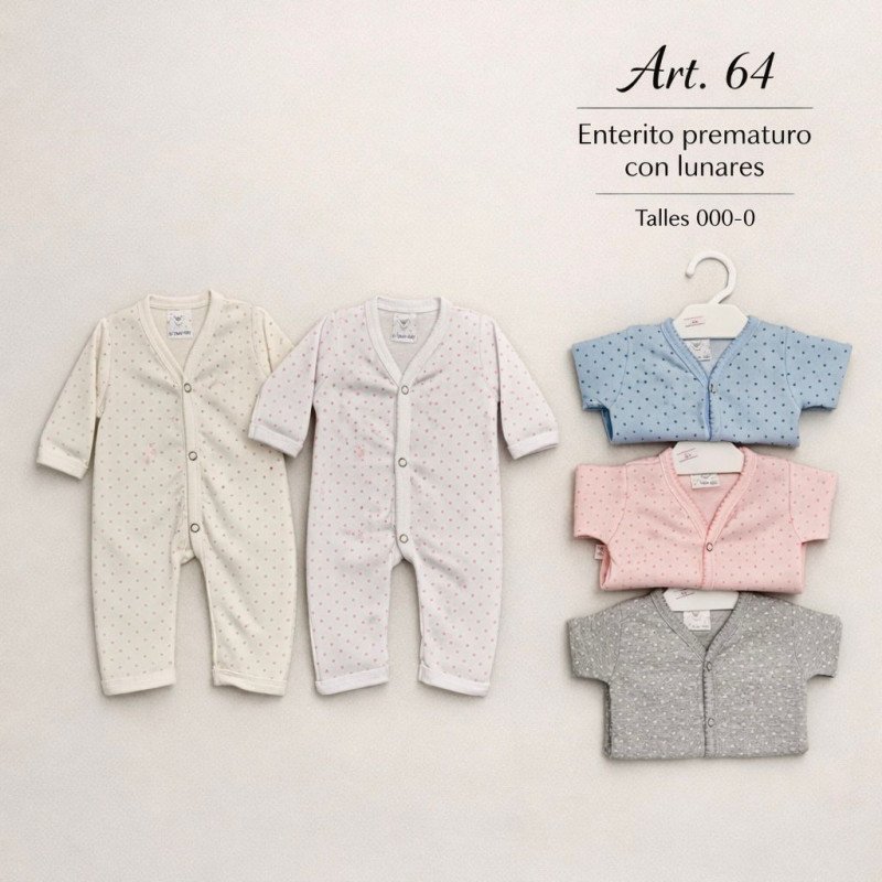 ENTERITO INTERLOCK ESTAMPADO BEBE Y BEBA