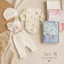 AJUAR X 3 BODIE M/L RANITA , GORRO PATO