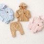 CONJUNTO PLUSH CAMPERA BORDADA + PANTALON  T.1 AL 4