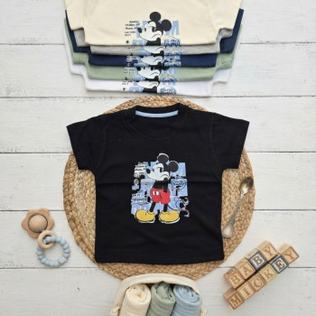 REMERA BEBE M/C MICKEY / LETRAS VARIAS T.2 AL 6