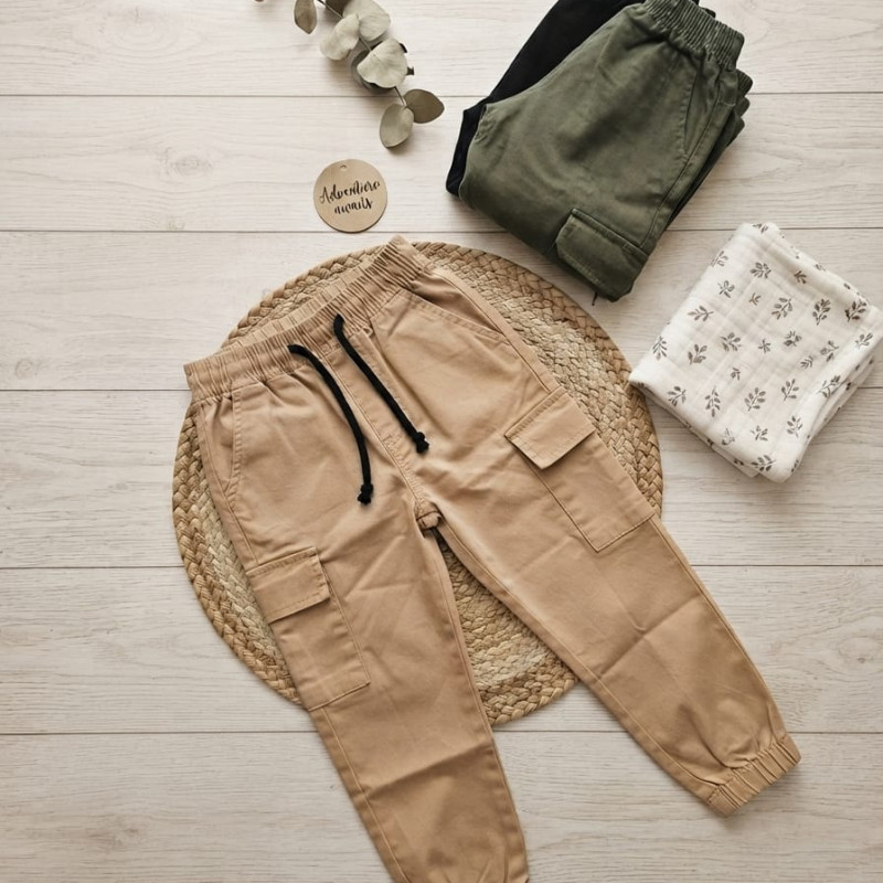 JOGGERS BENGALINA NIñO C/ BOLSILLO Y CORDON T. 6 AL 16