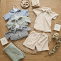 CONJUNTO CHOMBA M/CMORLEY RAYADO BEBE T.1 AL 5